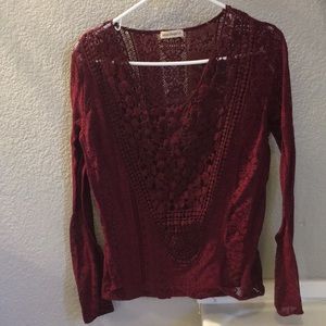 Lace burgundy shirt